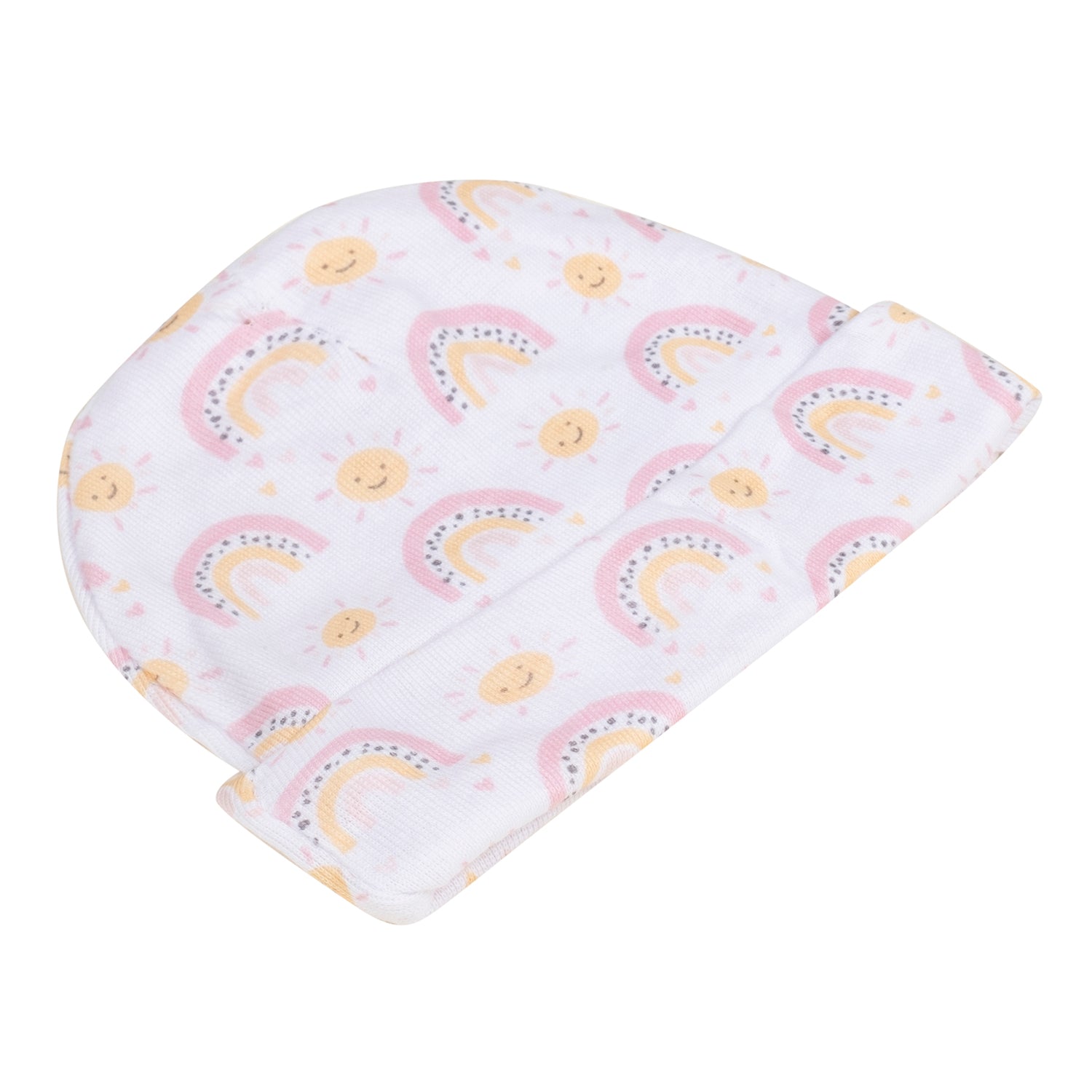 Baby Moo Princess Perfection Infants Ultra Soft 100% Cotton All Season Pack of 5 Caps - Pink