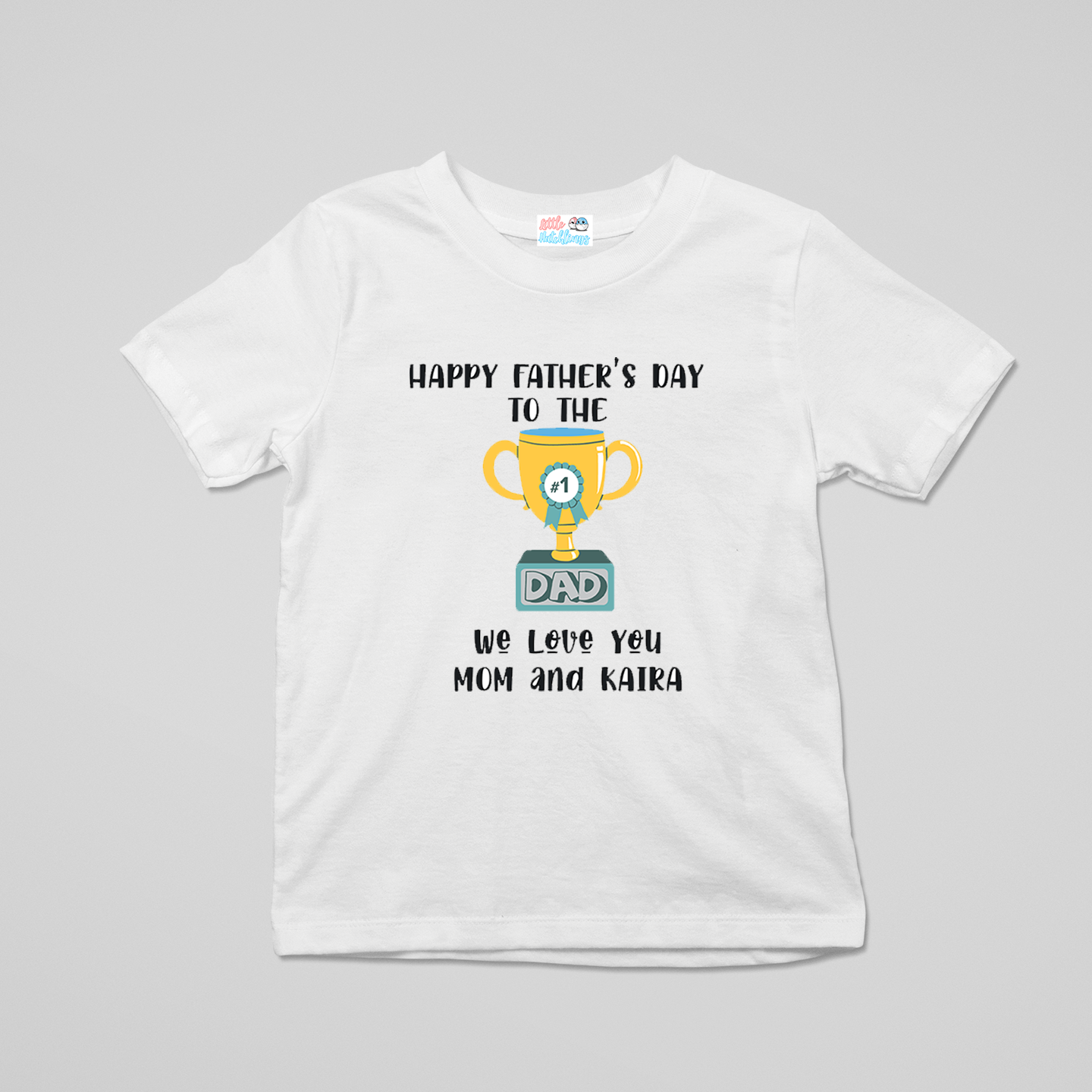 #1 Dad Trophy Father's Day White