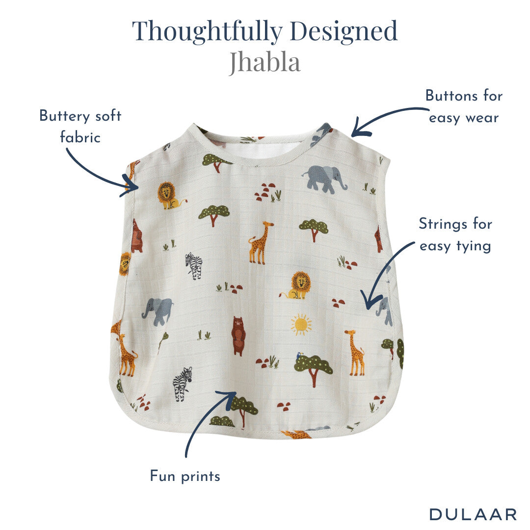 Organic Muslin Jhabla (Set of 3)