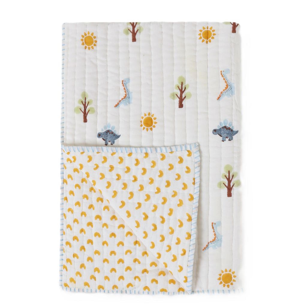 Reversible Mulmul Quilt | Hand-Block Printed