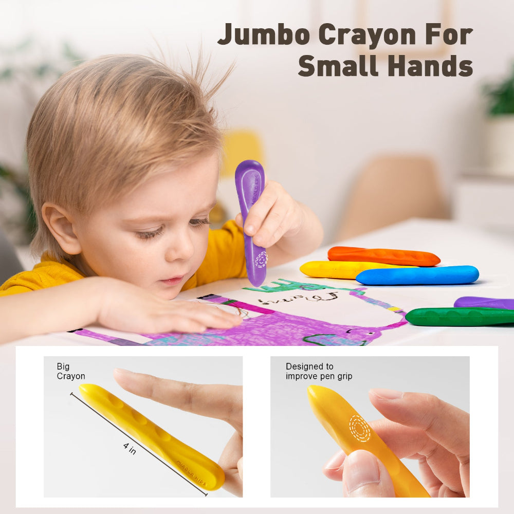 Jar Melo Beeswax Crayons - 12 Colors-Arts & Crafts-Jarmelo-Toycra