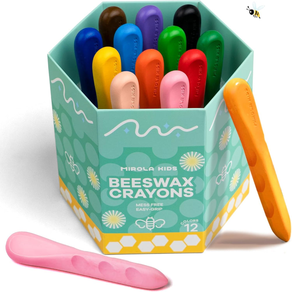 Jar Melo Beeswax Crayons - 12 Colors-Arts & Crafts-Jarmelo-Toycra