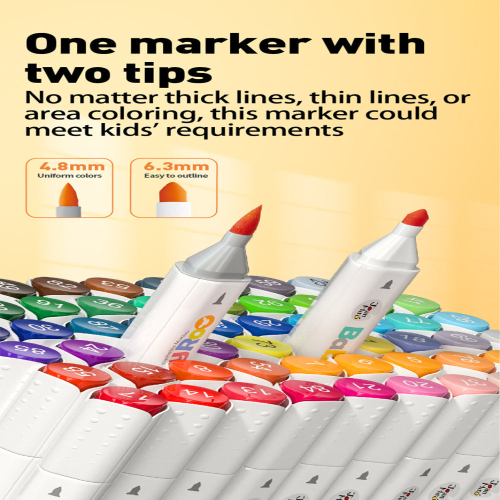 Jar Melo Dual-Tip Washable Markers: 24 Colours-Arts & Crafts-Jarmelo-Toycra