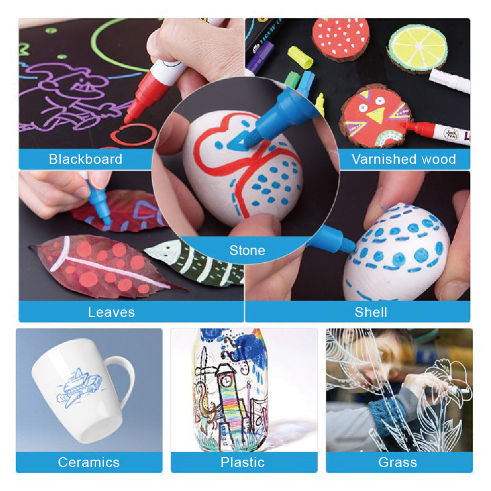 Jar Melo Liquid Chalk Markers -6 Colors-Arts & Crafts-Jarmelo-Toycra
