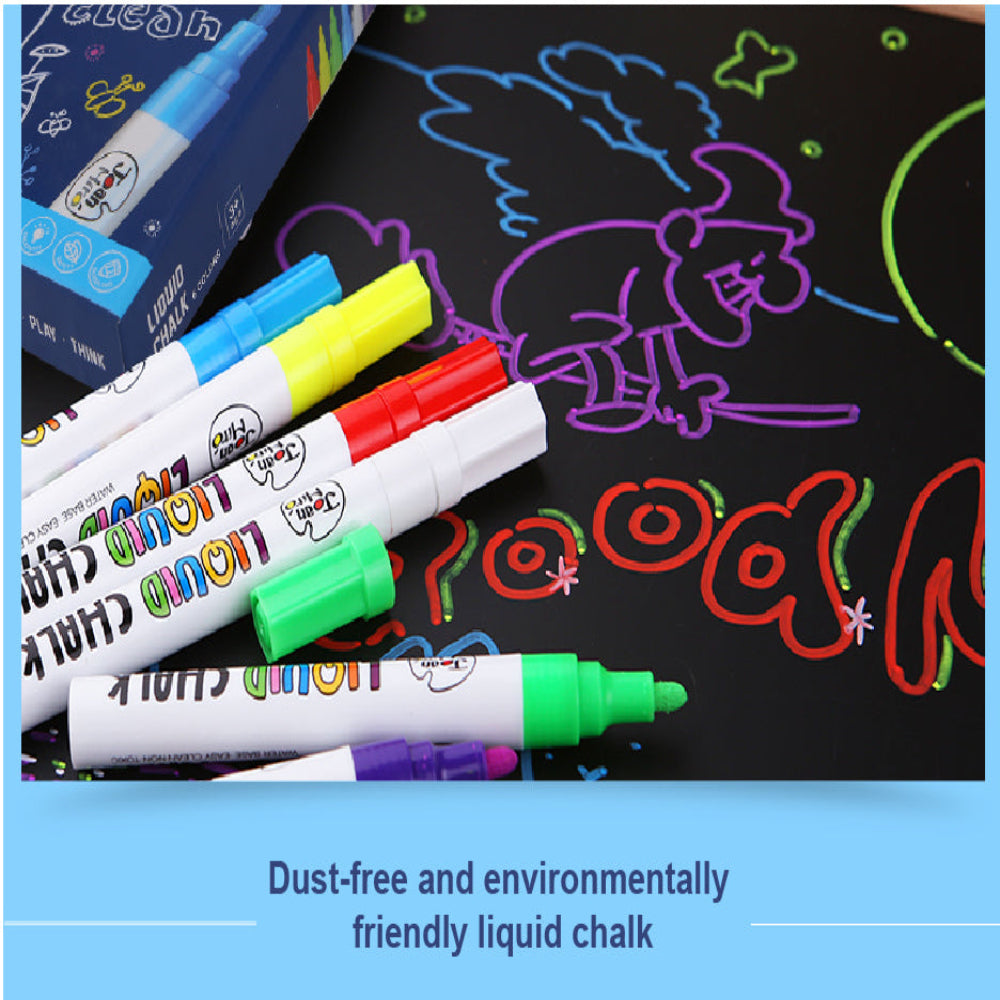 Jar Melo Liquid Chalk Markers -6 Colors-Arts & Crafts-Jarmelo-Toycra