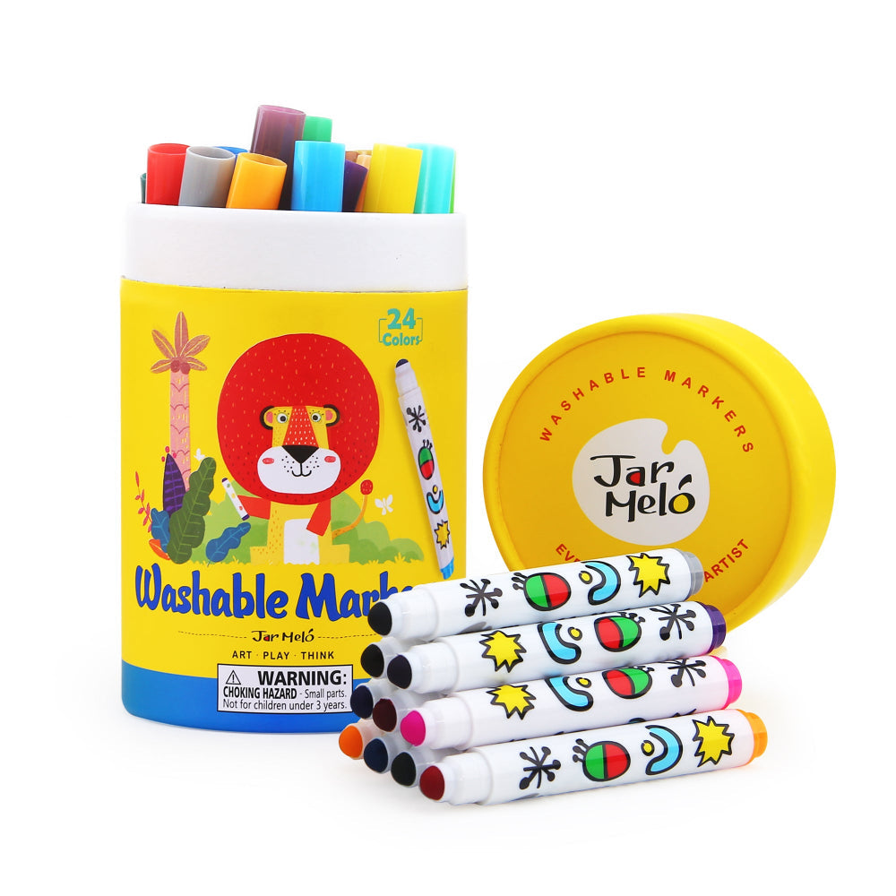 Jar Melo Special Round Tip Washable Markers-Arts & Crafts-Jarmelo-Toycra