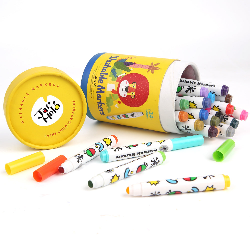 Jar Melo Special Round Tip Washable Markers-Arts & Crafts-Jarmelo-Toycra