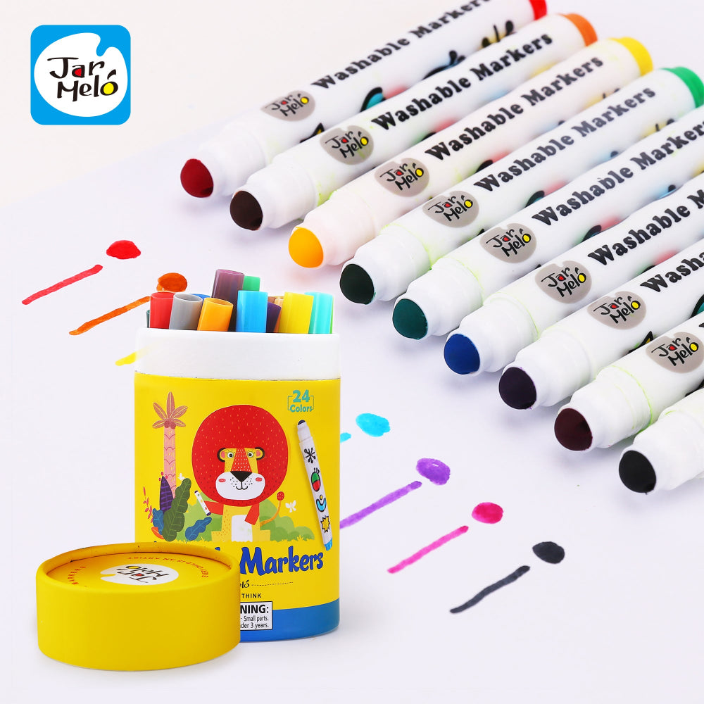 Jar Melo Special Round Tip Washable Markers-Arts & Crafts-Jarmelo-Toycra