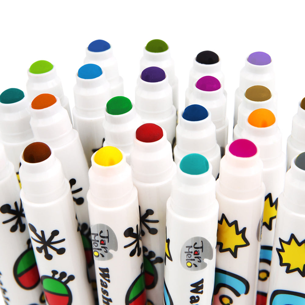 Jar Melo Special Round Tip Washable Markers-Arts & Crafts-Jarmelo-Toycra