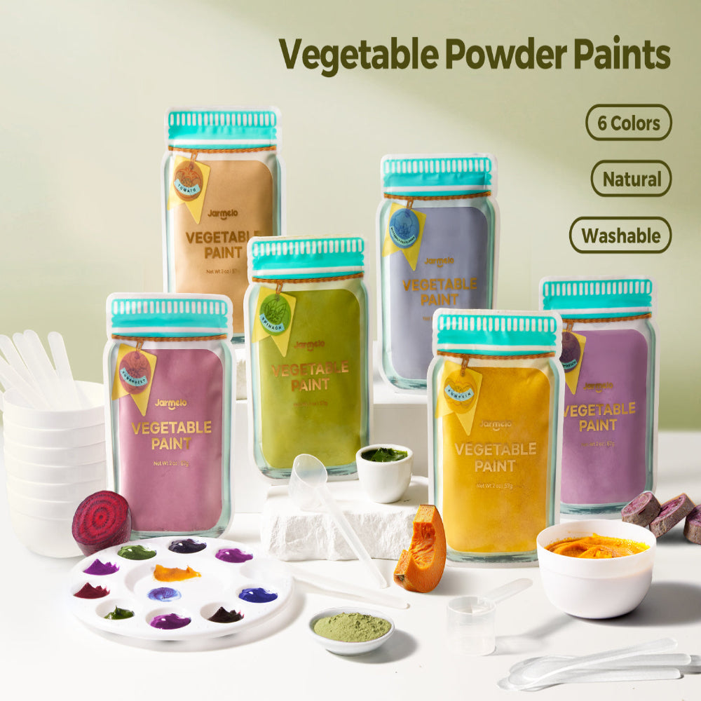 Jar Melo Vegetable Powder Paints- 6 Colors-Arts & Crafts-Jarmelo-Toycra