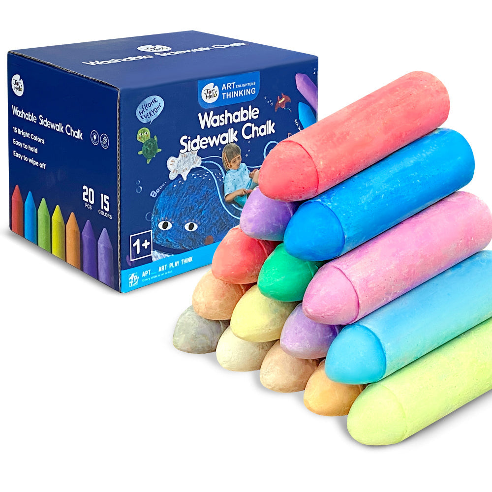 Jar Melo Washable Chalks Set of 15 Colors-Arts & Crafts-Jarmelo-Toycra