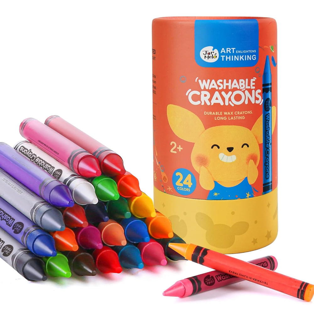 Jar Melo Washable Crayons -24 Colors-Arts & Crafts-Jarmelo-Toycra