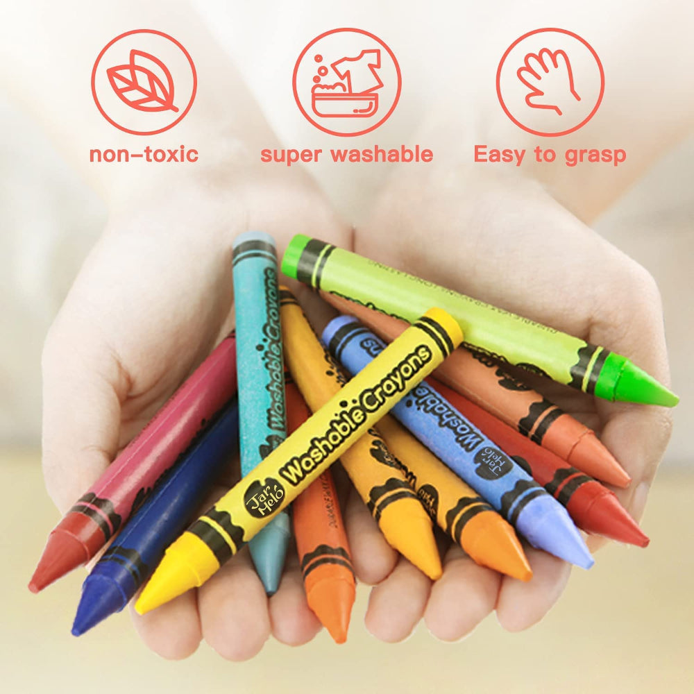 Jar Melo Washable Crayons -24 Colors-Arts & Crafts-Jarmelo-Toycra