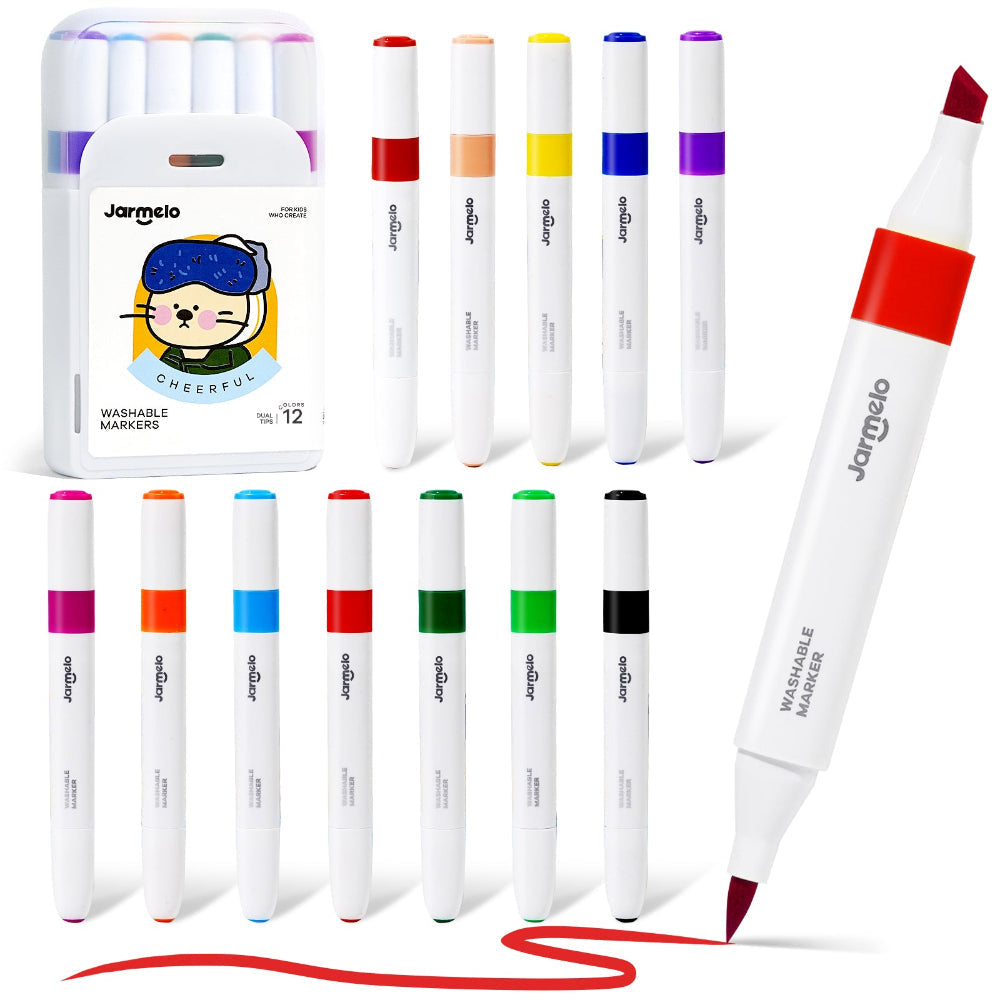 Jar Melo Washable Dual Tip Markers-Arts & Crafts-Jarmelo-Toycra