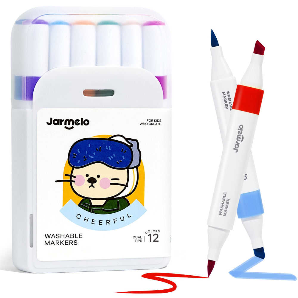 Jar Melo Washable Dual Tip Markers-Arts & Crafts-Jarmelo-Toycra