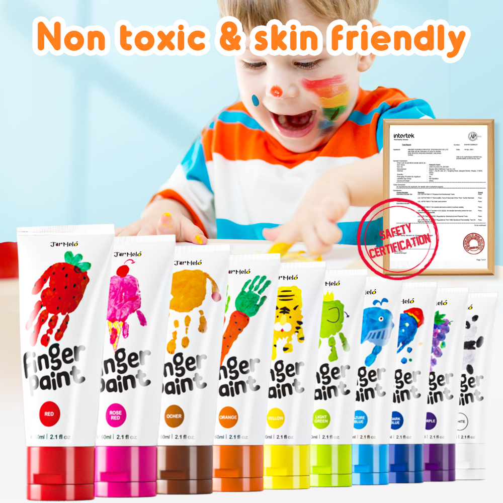 Jar Melo Washable Finger Paint Colors Set-Arts & Crafts-Jarmelo-Toycra