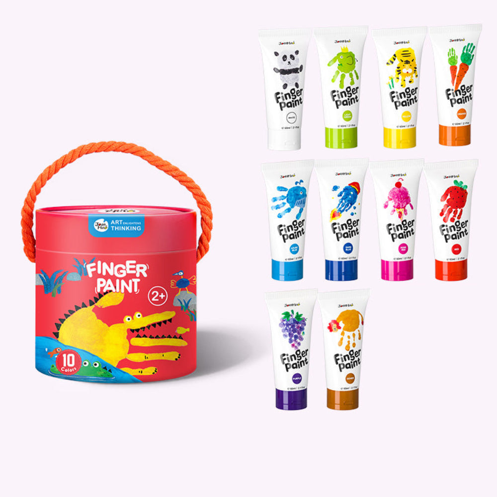 Jar Melo Washable Finger Paint Colors Set-Arts & Crafts-Jarmelo-Toycra