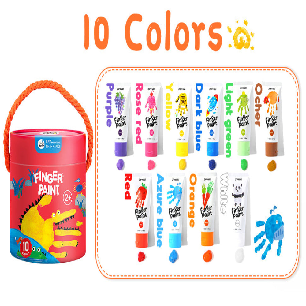 Jar Melo Washable Finger Paint Colors Set-Arts & Crafts-Jarmelo-Toycra