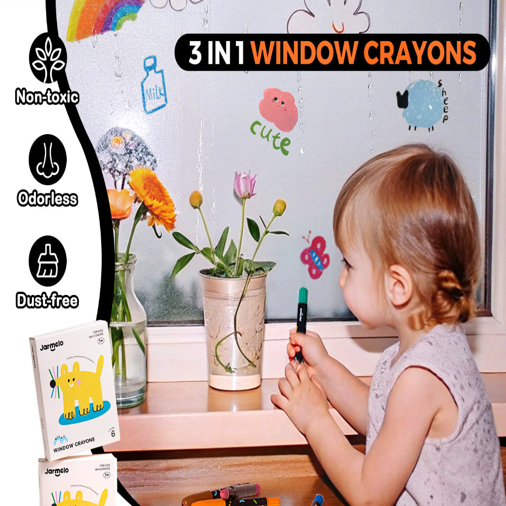 Jar Melo Window Crayons-Arts & Crafts-Jarmelo-Toycra