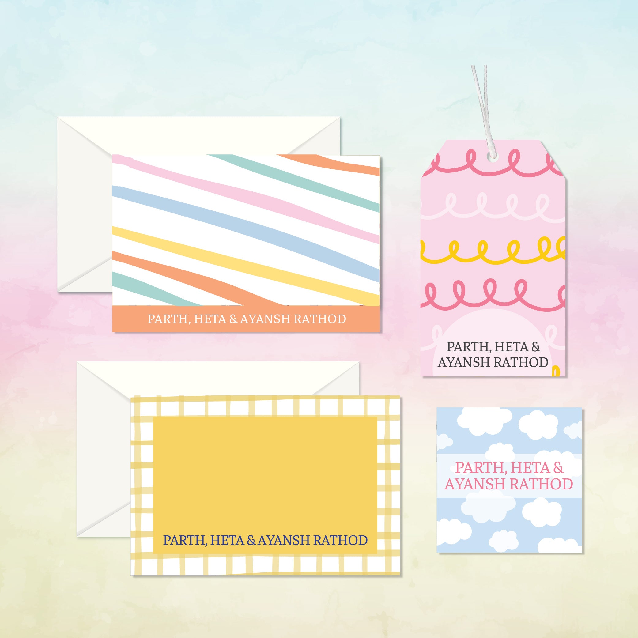 Personalized Stationery Gift Set - Set of 24 or 48