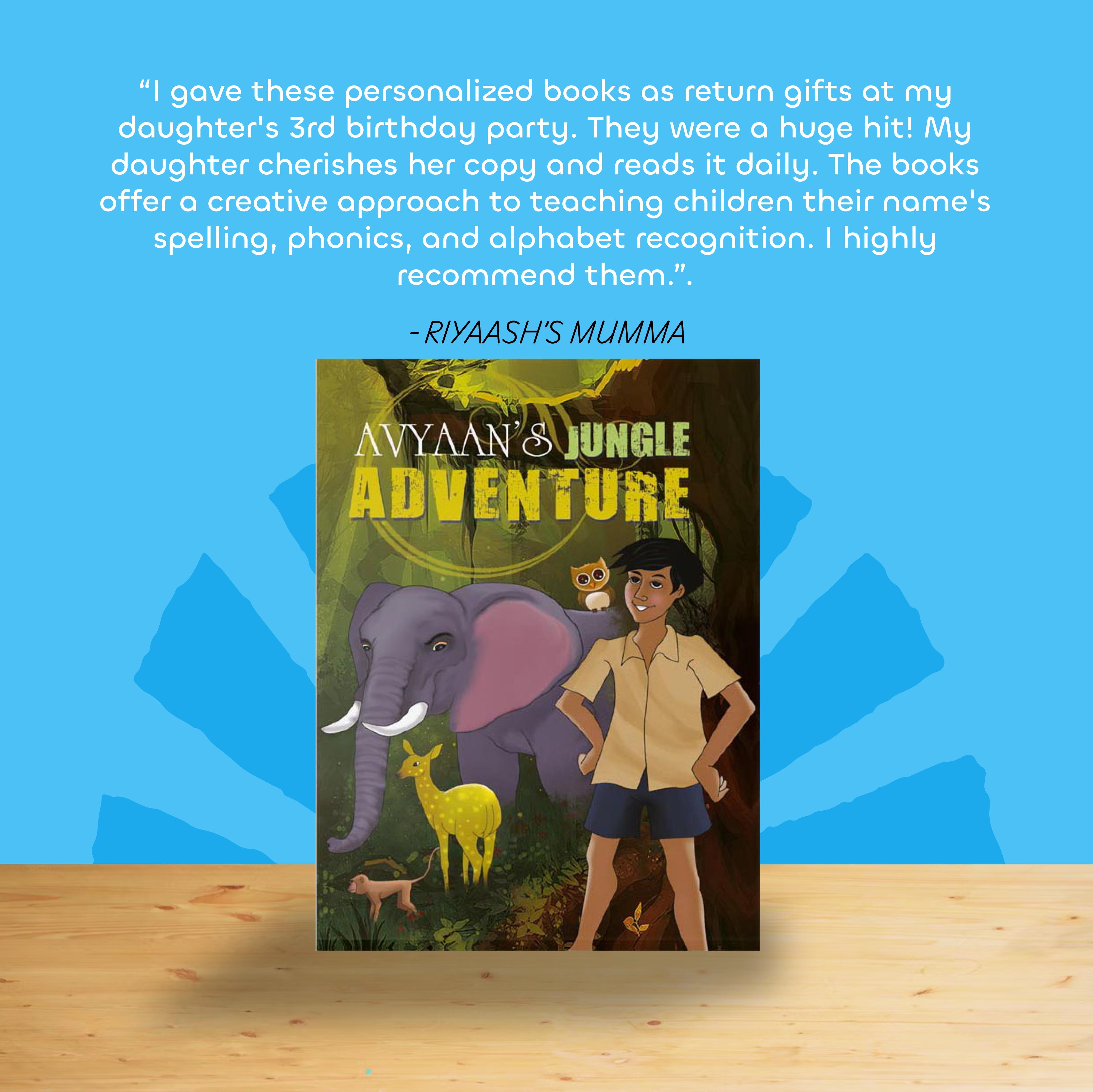 Personalised Story Book Jungle Adventure Story (Boys)