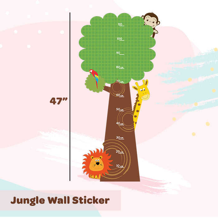 Jungle Height Chart Wall Sticker