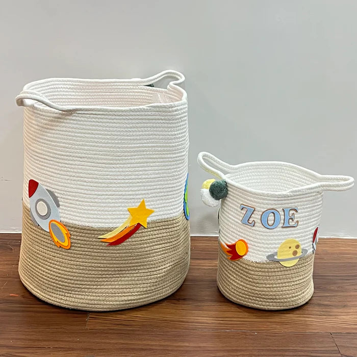 Jute Cotton Storage Basket