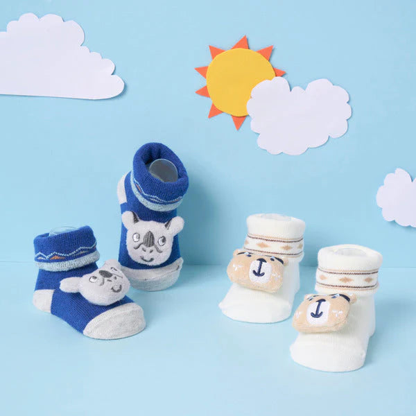 3D Socks - Pack of 2 ( 0-9 Months)