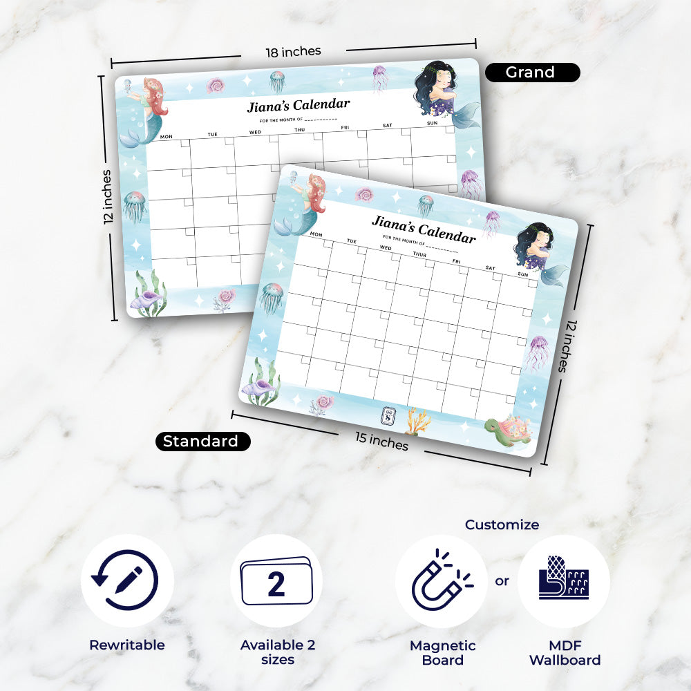 Personalised Kids Calendar - Wallboard
