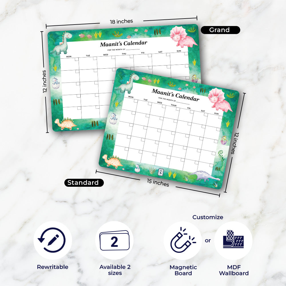 Personalised Kids Calendar - Wallboard