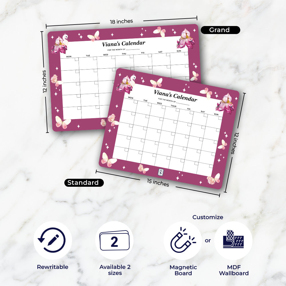 Personalised Kids Calendar - Wallboard