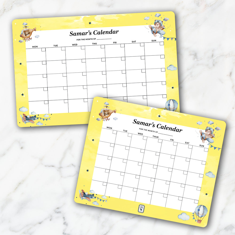 Teddy's Flight Kids Calendar