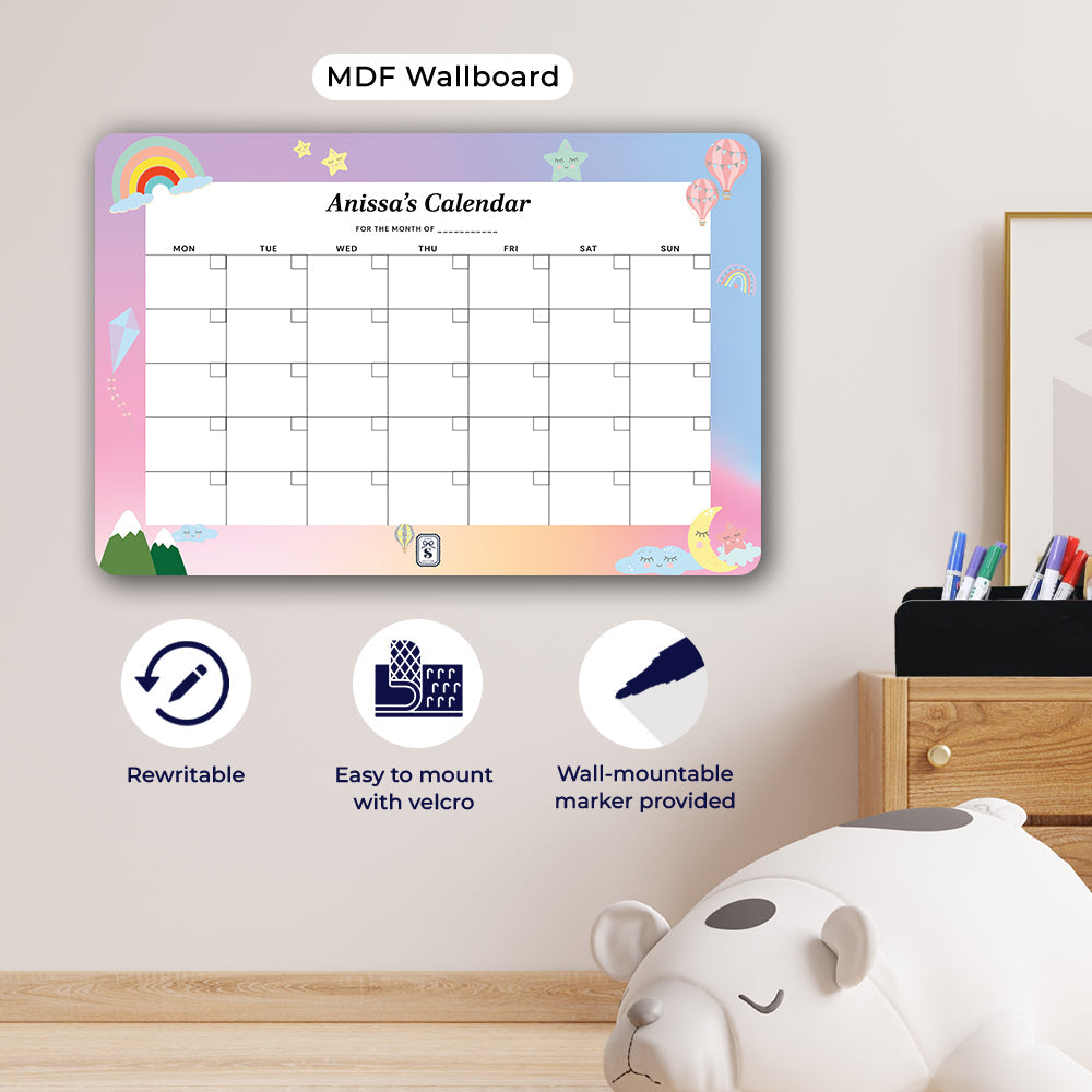 Personalised Kids Calendar - Wallboard