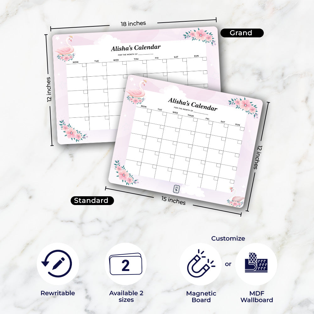 Personalised Kids Calendar - Wallboard