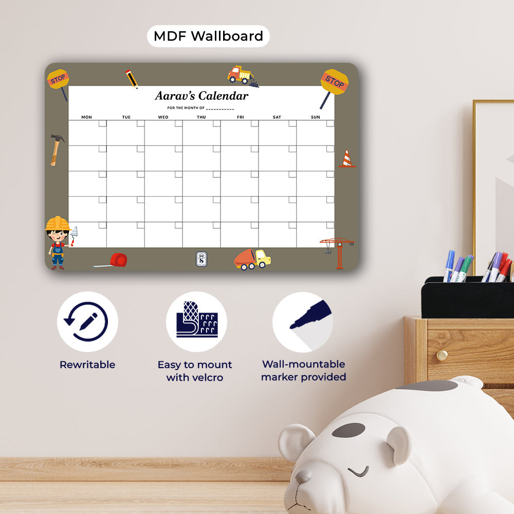 Personalised Kids Calendar - Wallboard