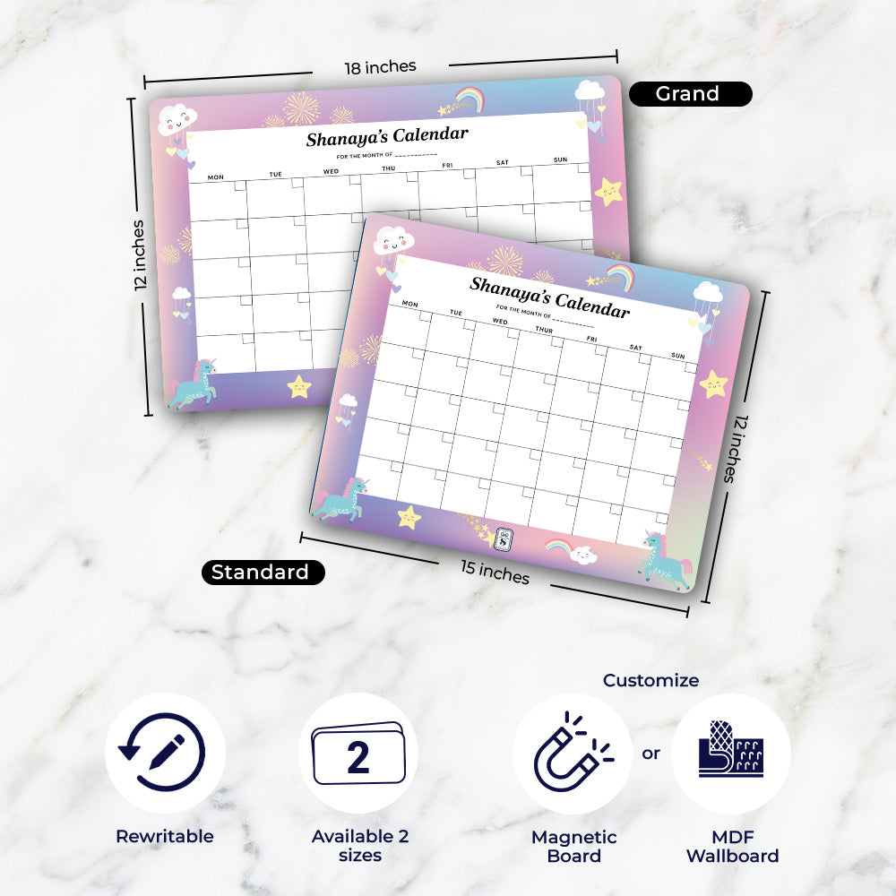 Personalised Kids Calendar - Wallboard