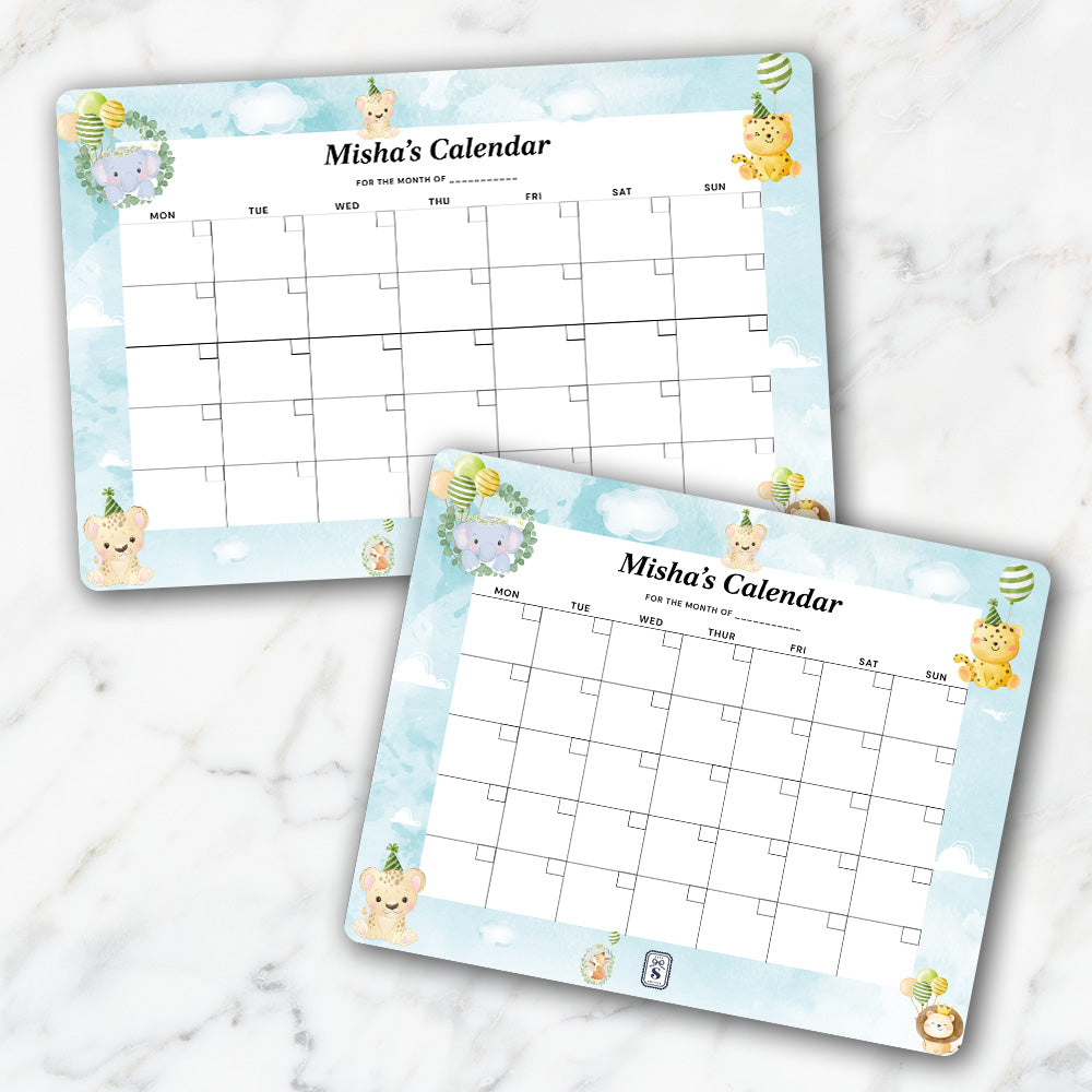 Safari Soiree Kids Calendar