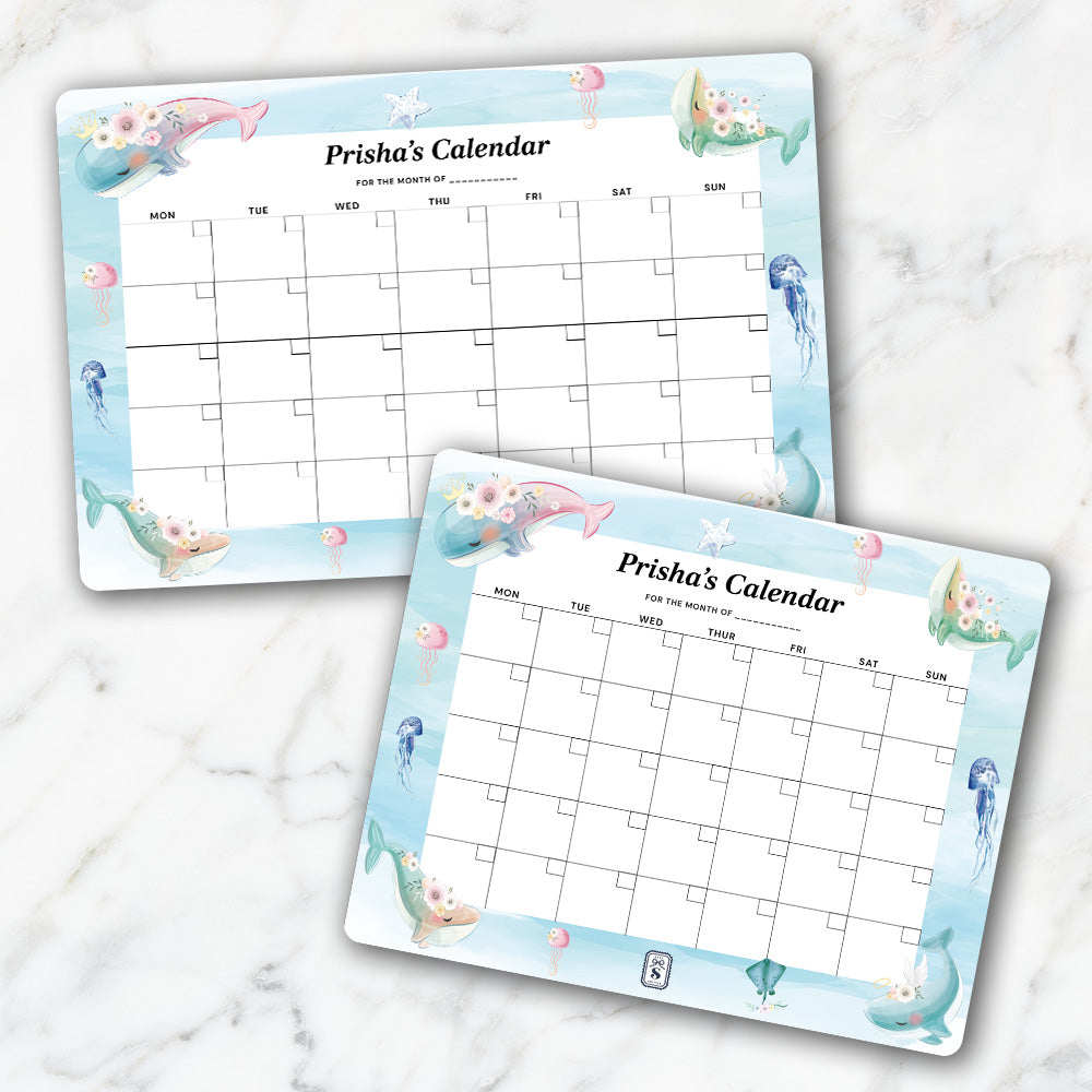 Floral Whales Kids Calendar