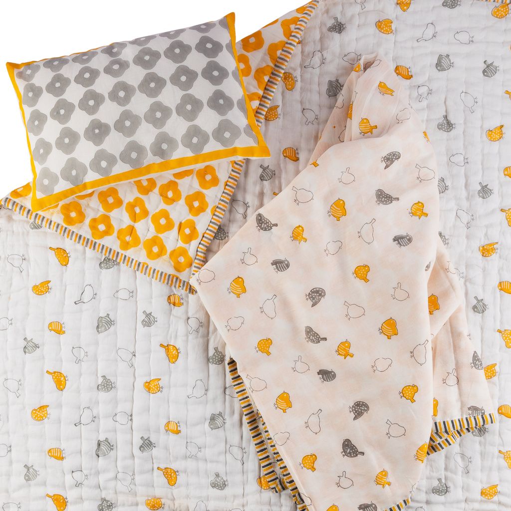 Mulmul Bedding Set | Hand-Block Printed