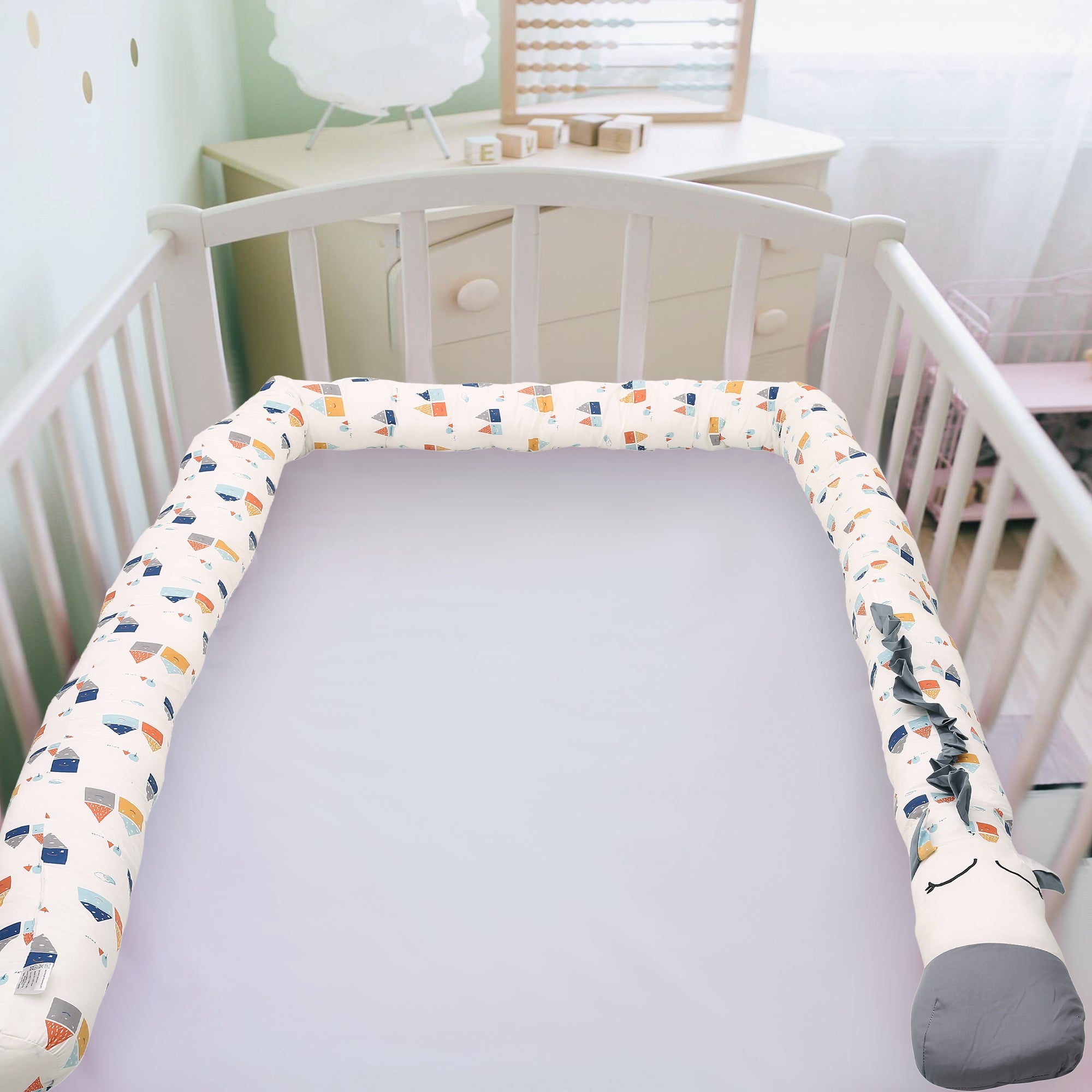 My Safe Space Grey Cot Bumper - Baby Moo