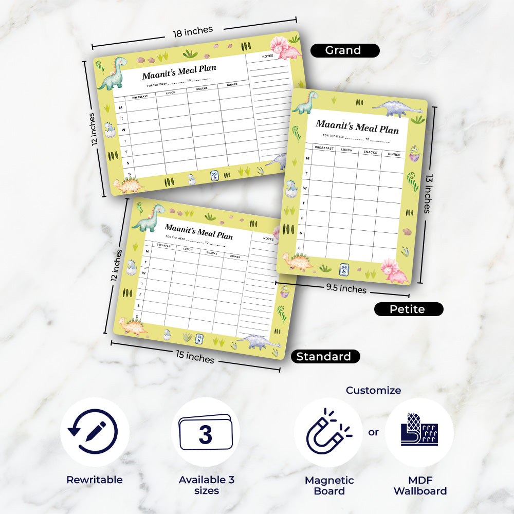 Dinoland Kids Meal Planner