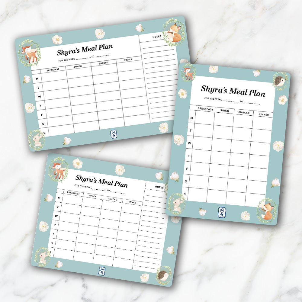 Woodland Wonders Kids Meal Planner