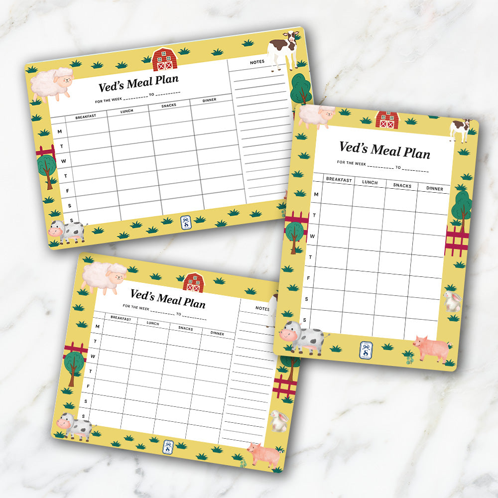 Farm Friends Kids Meal Planner