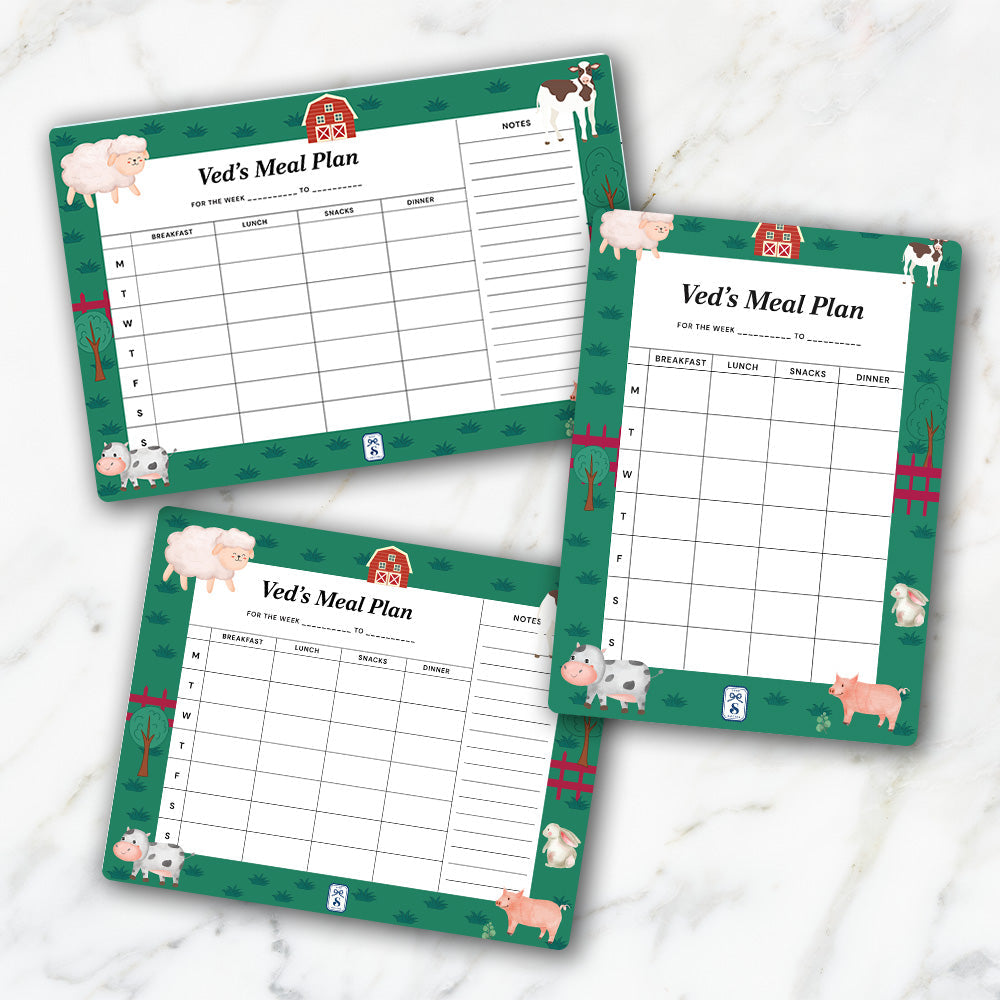 Farm Friends Kids Meal Planner