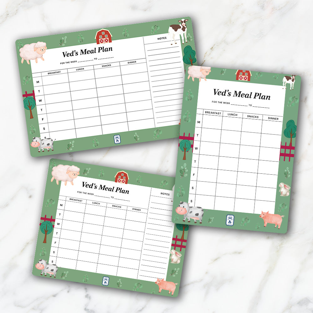 Farm Friends Kids Meal Planner