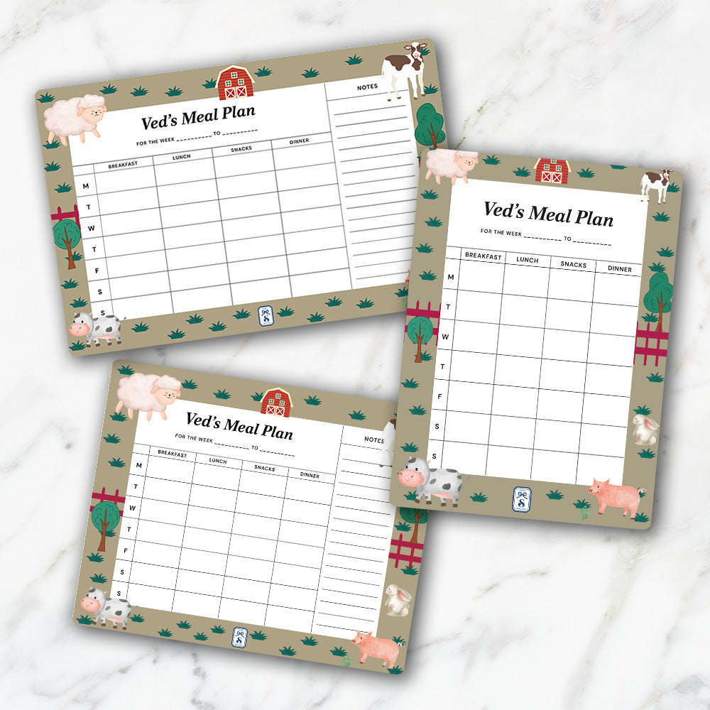 Farm Friends Kids Meal Planner