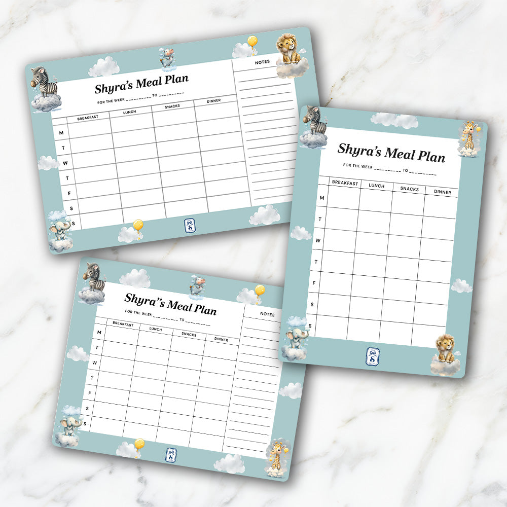 Lofty Animals Kids Meal Planner