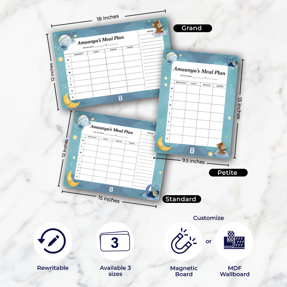 Moonlight Snuggles Kids Meal Planner