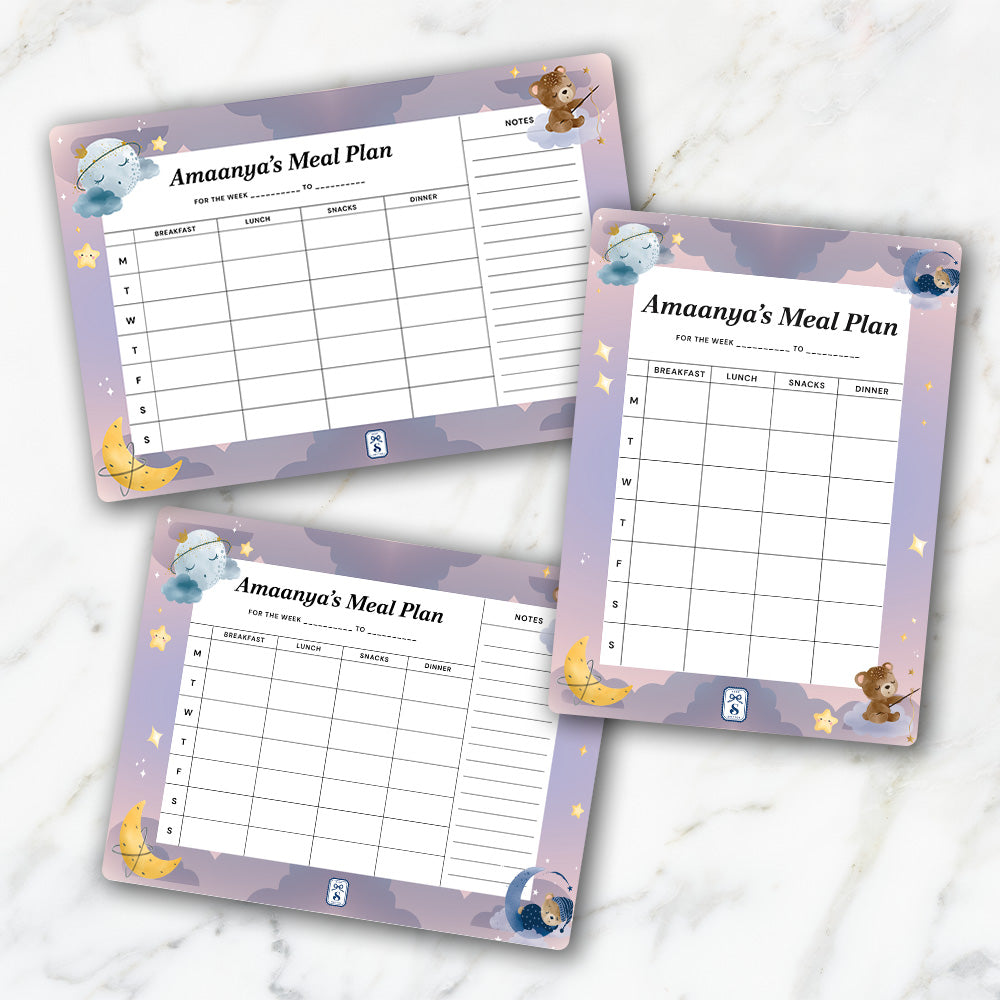 Moonlight Snuggles Kids Meal Planner