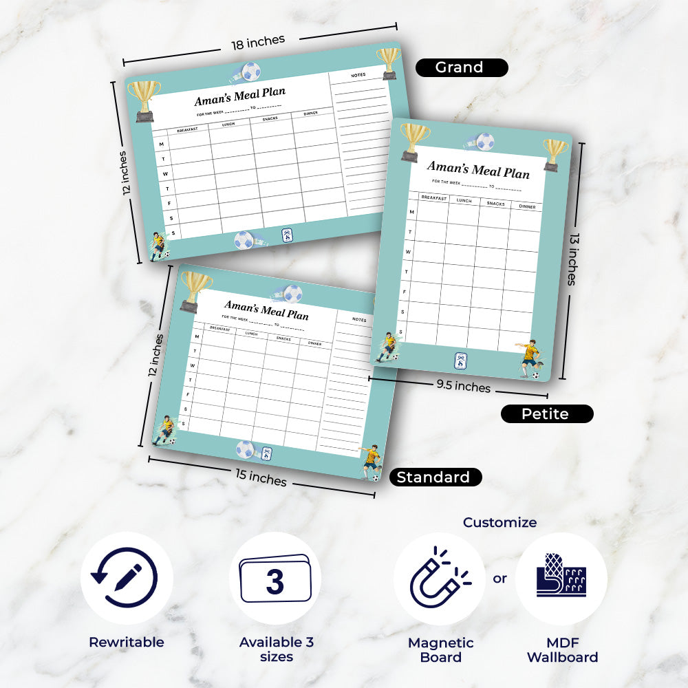 Personalised Kids Meal Planner - Magnet